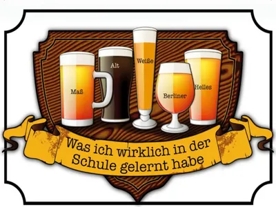 Produktbild von vianmo Holzschild 30x40 cm Bier Maß Alt Weiße Berliner