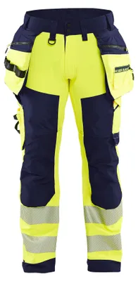 Produktbild von Blakläder High Vis Softshell Arbeitshose 1820, Farbe:High Vis Gelb/Marineblau, Größe:C52
