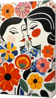 Produktbild von Bild 40x70cm Blumenromanze