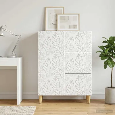 Image de Buffet vidaXL blanc 66 x 34,5 x 90 cm en aggloméré