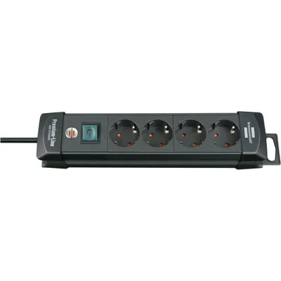 Produktbild von Brennenstuhl -Line Steckdosenleiste 4-fach schwarz 1,8m H05VV-F 3G1,5, 1951140100
