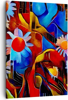Produktbild von Bild auf Leinwand - Leinwandbild - Einteilig - Blume Abstraktion - 50x70cm - Wand Bild - Wanddeko - Wandbilder - Leinwanddruck - Kunstdruck - Wanddekoration - Leinwand bilder - Wandbild - PA50x70-3466