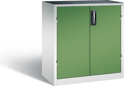 Produktbild von CP Stahlschrank 8821-5035 S10080 lichtgrau, rededagrün 2 Fachböden 93,0 x 50,0 x 100,0 cm, aufgebaut, 1 St.