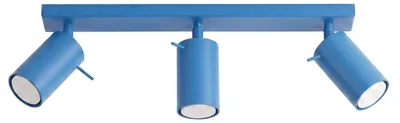 Obrázok produktu pre Stropné svietidlo RING 3L, modré, 3xGU10, 10 W, oceľ, 16 x 6 x 45 cm, Sollux Lighting