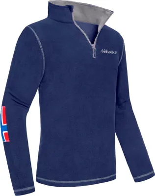 Zdjęcie produktu dla Nebulus polarowy sweter męski KURIO, ciepły polarowy sweter, sweter z polaru z zamkiem błyskawicznym, P6702 - męski, granatowo-szary, XL