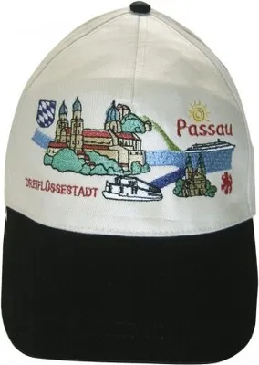 Produktbild von Baseballcap mit Einstickung - Dreiflüsse Stadt Passau - 68153