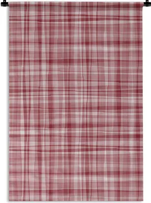 Produktbild von MuchoWow® Wandteppich Wandbehang Muster - Rot - Wellen 60x90 cm Tapisserie Dekoration Wandtuch - Foto-Teppich - Abwaschbar