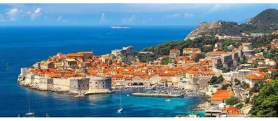Image de Puzzle ville de dubrovnik et le bord de mer 4000 pièces - collection croatie paysage de montagne