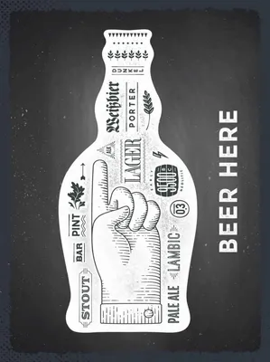 Produktbild von vianmo Holzschild 40x30 cm Beer here Flasche Bier Essen Trinken