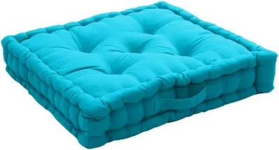 Image de Coussin de sol uni en coton Panama