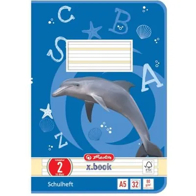 Zdjęcie produktu dla zeszyt ćwiczeń herlitz x.book, DIN A5, linijka 2 / w linie