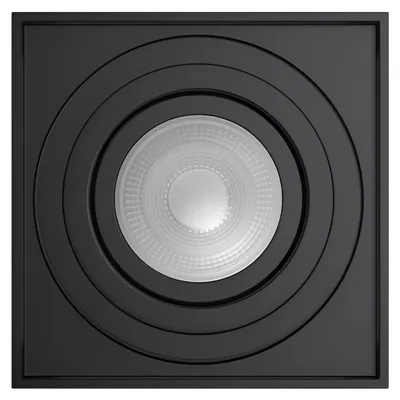 Obrázok produktu pre Braytron stropný reflektor, stropný bodový svietidlo, nástenná montáž, GU10, čierny, hranatý, 80 x 100 mm