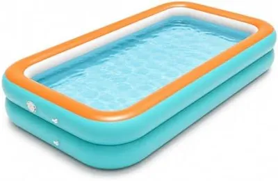 Produktbild von Aufblasbares Planschbecken,105X75X30cm Family Pool, Schwimmbecken,Aufblasbare Pool,Swimmingpool,Tragbare Badewannefür Gärten, Hinterhof