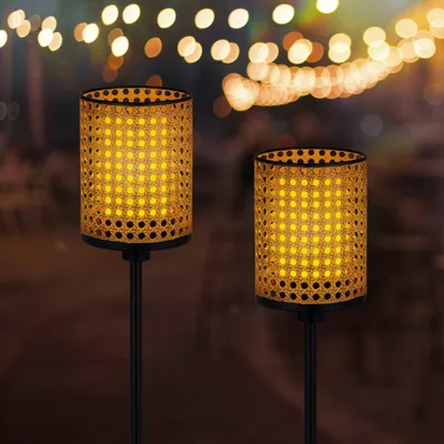 Produktbild von esotec Solar Stab-Windlichter SAMOA 2er Set Steckleuchte METALL outdoor 102867
