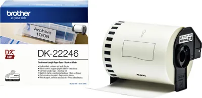 Produktbild von Brother DK-22246 Etiketten erstellendes Band Schwarz auf weiss