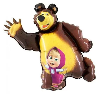 Zdjęcie produktu dla Balon Foliowy Masha i Niedźwiedź - 90 cm Grabo