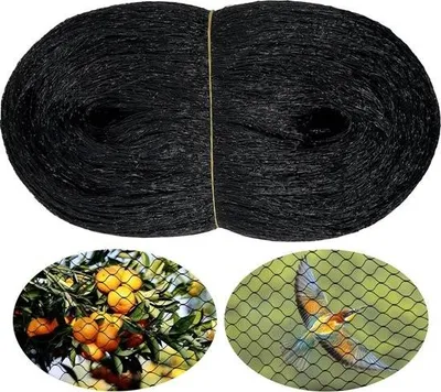 Produktbild von Vogelschutznetz - Feinmaschiges Gartennetz geeignet für Obstbäume - 1 Stück - Schwarz - 6 m x 10 m