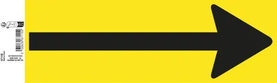 Image de Exacompta Bande de sol PVC adhésive antidérapante fleche 30 x 10 cm Jaune 67115E