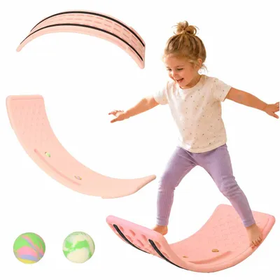 Produktbild von Balancierbrett mit Prägung 83x28cm rosa