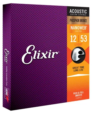 Obrázek produktu pro Elixir 16052 Nanoweb 12-53 Struny pro akustickou kytaru