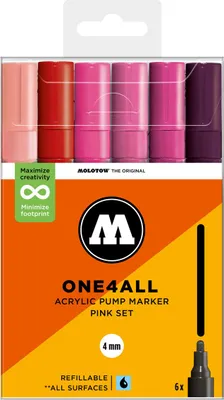 Immagine prodotto di Pennarello acrilico Molotow One4All 227HS Set rosa