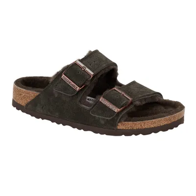 Produktbild von BIRKENSTOCK Uni Sandale Arizona Shearling - Veloursleder, Lammfell, schmal Braun EUR 36