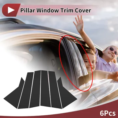 Image de Pare-Chocs De Porte Anti-Rayures Pour Piliers De Fenêtre Couverture Extérieure De Porte Pour KIA Cerato 2019-2023 Noir 6 Pièces Avant Arrière Gauche Droite