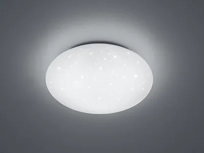 Produktbild von Runde LED Deckenleuchte weiß Deckenschale Ø 27cm Küchendeckenlampe Sternenhimmel