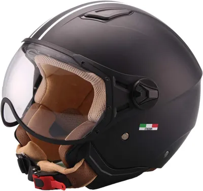 Immagine prodotto di Casco per scooter, colore nero opaco/marrone, taglia L, con omologazione ECE per la sicurezza