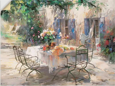 Produktbild von ARTland Wandbild, selbstklebend Schatten Garten Größe: 40x30 cm