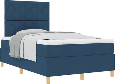 Immagine prodotto di Letto a molle con materasso Blu 120 x 190 cm Tessuto