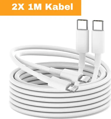 Produktbild von 2x 1m USB C auf Lightning Kabel Ladekabel Schnell für iPhone 14 13 11 Weiß 1m für Apple Original Lightning Datenkabel für iPhone