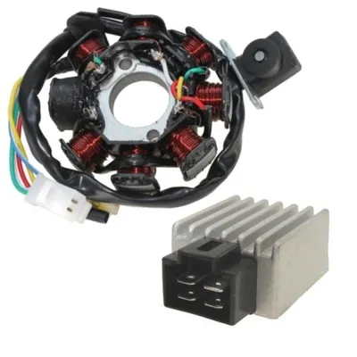 Image de Alternateur et régulateur de tension pour 4 temps GY6 QMA QMB Baotian, Rex