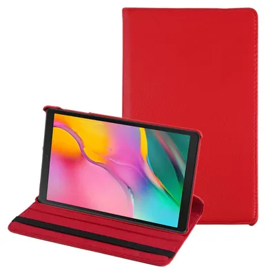 Produktbild von Mobigear DuoStand Tablet-Hülle für Samsung Galaxy Tab A 10.1 (2019) – Drehbarer Klappetui – Rot