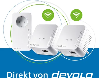 Produktbild von devolo Magic 1 WiFi mini Powerline WLAN Verstärker 3x Adapter