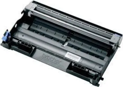 A black and gray printer drum unit on a white background.