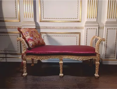 Produktbild von Casa Padrino Luxus Barock Sitzbank Bordeauxrot / Naturfarben 145 cm - Barock Möbel -  Italy