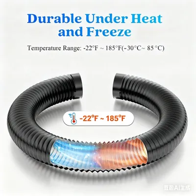 Productafbeelding van Aanzuigslang, 150 mm, 3 meter, 5-laags, flexibel, met 2 roestvrijstalen klemmen, voor ventilatiesystemen