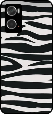 Produktbild von Smartphonica Handytasche passend für Oppo A36 / A76 / A96 mit Zebradruck - TPU Rückendeckung Fall Zebra-Design - Schwarz Weiß
