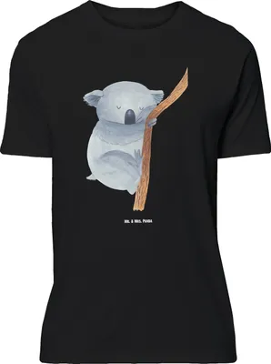 Produktbild von Mr. & Mrs. Panda Größe XL T-Shirt Koalabär - Schwarz - Geschenk, schlafen, Träumen, Lustige Sprüche, Tshirt, Koala, Shirt, Traum, Bär, Schlafzimmer, mit Spruch