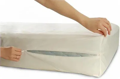 Obrázok produktu pre Biely bavlnený chránič matraca 140 x 200 cm, hypoalergénny