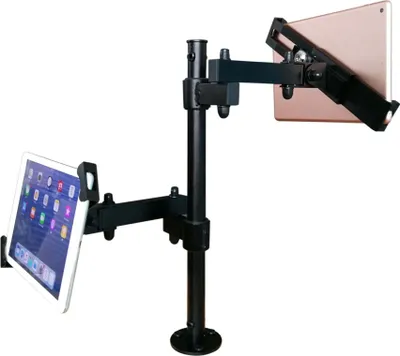 Produktbild von SYSTEM-S Tischständer Dual 360° Halterung abschließbar für Tablets von 9.0" bis 13.0"