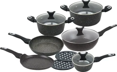 Produktbild von 12-Teiliges Granit-Kochgeschirr-Set Klausberg Kb-7201 Granit Töpfe Klausberg Kb-7201