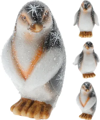 Productafbeelding van Pinguin staand 10 cm 3ass kerstversiering Nampook