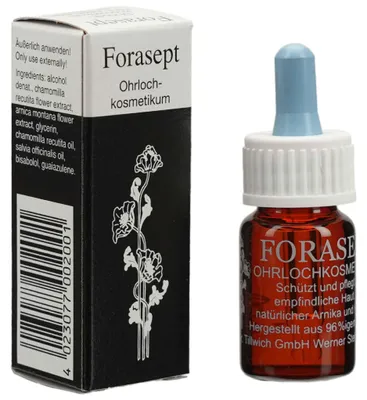 Zdjęcie produktu dla Kosmetyk do przekłuwania uszu Forasept, roztwór 7,5 ml