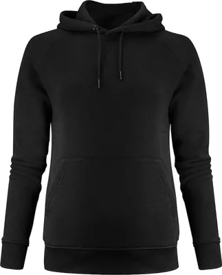 Produktbild von Damen Hoodie mit Kängurutasche, Raglanärmeln, Ton-in-Ton-Kordelzügen und gebürsteter Innenseite