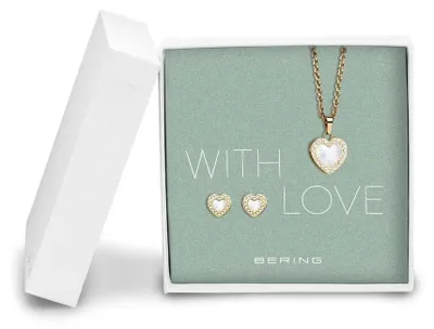 Zdjęcie produktu dla Schmuck-Set Halskette mit Anhänger und Ohrringe - Bering Jewelry Modell: 428-712-Gold