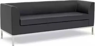 Obrázok produktu pre Čierne čalúnené trojmiestne nábytkové štúdie textilné pohovky