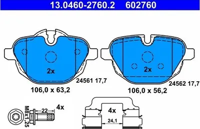 Immagine prodotto di Pastiglie Freno Posteriori Bmw F10/F11 520-530 (2010-) / F25 X3 (2010-)
