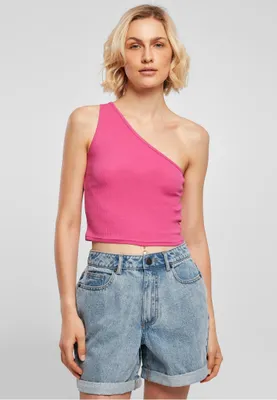Immagine prodotto di Urban Classics - Top asimmetrico da donna in viola brillante - L